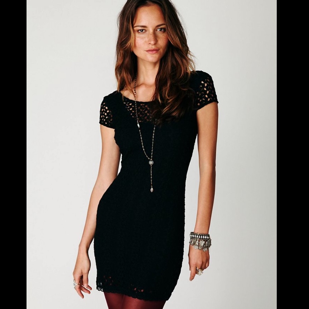 Free People Gypsy Lace Cap Sleeve Dress, S